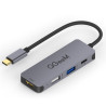 HUB Docking Station Tipo-C 4 Em 1 Para HDMI, USB E Porta De Carregamento Tipo-C PD - QGeeM