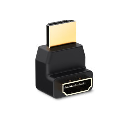 Adaptador HDMI Macho Para HDMI Fêmea 90 Graus - Preto - Vention