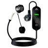 Carregador portátil para EV c/ display e cabo 16A/3,5KW/5M com cabeça de ficha Schuko