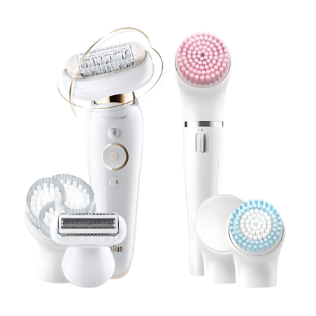 Braun Silk-épil 9 Flex 9100 BS 40 pinças Ouro/Branco - Depiladora Multifunções