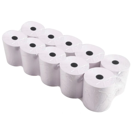 Rolos de Papel Térmico 80x80x12 | 65 g/m² | Pack de 10 Unidades