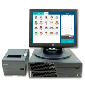 Lenovo ThinkCentre M72e + 15″ Táctil + Impressora