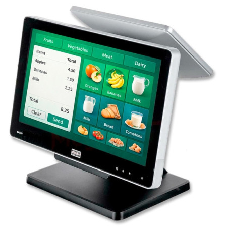 Wincor Nixdorf BEETLE /iPOS Plus Doble Visor 15” AIO | 8GB RAM | 120GB SSD | Sem Sistema Operativo