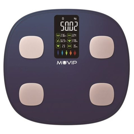 Balança De Banheiro Digital Muvip Smart Body Bluetooth - Tela LCD Colorida