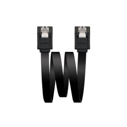 Cabo De Dados Nanocable SATA III 6Gbps Com Âncoras 0,50m - Cor Preta