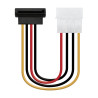 Cabo De Alimentação Nanocable SATA Angulado 5,25" Molex 4 Pinos Macho Para SATA Fêmea 0,16m