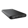 Power Bank 10000mAh - 2x USB-A, 1x USB-C - Ultra Fino - Autonomia Até 46h - Carga Simultânea Até 3 Dispositivos - Cor Preto