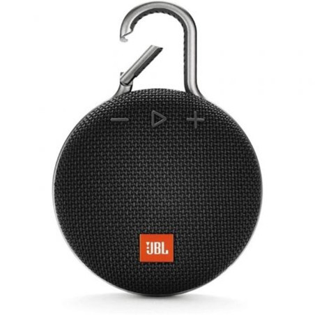 JBL Clip 3 Bluetooth 4.1 Alto-Falante 3W - Resistência À Água IPX7 - Autonomia Até 10h - Mosquetão Para Pendurar - Cor Preto