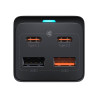 Carregador Baseus GaN3 Pro Fast Charger 65W Dual USB-C/USB-A Preto + Tomada AC