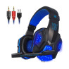 Headset Para Gaming, Com USB E 2 Jack 3.5mm Para Fones E Microfone | Preto E Azul | Goeik