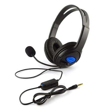 Headset Para Gaming Com Microfone E Cancelamento De Ruído – Preto E Azul - Goeik
