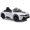 BMW i8 JE1001 6V Branco Com Licença - Carro Elétrico para Crianças