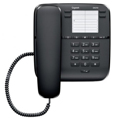 Telefone Fixo Gigaset DA310 Para Parede Ou Mesa - Tecla Mudo - 4 Teclas De Discagem Direta - Controle De Volume