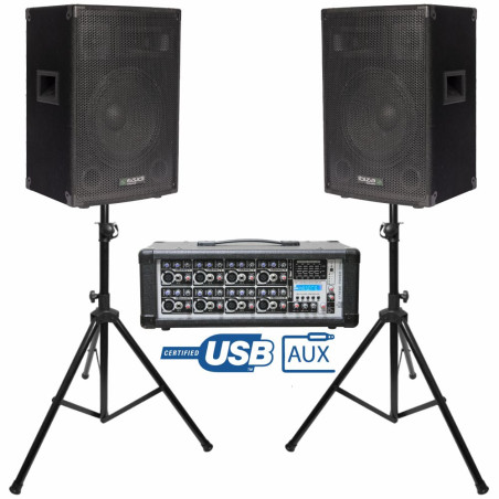 Conjunto Som Amplificado 1400W