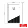 Painel Fotovoltaico 22.5V 140W Silicio Monocristalino Alpha