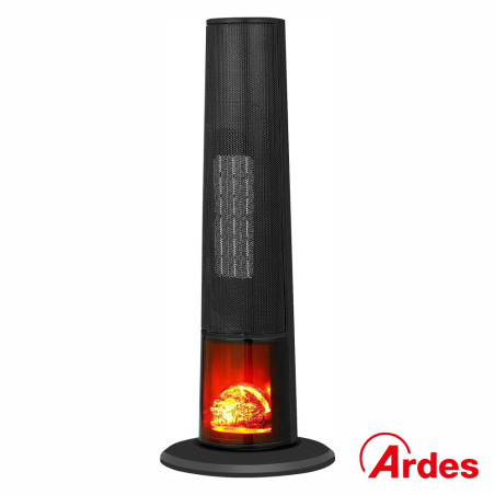 Aquecedor Cerâmico Torre 2000W C/ Efeito Chama