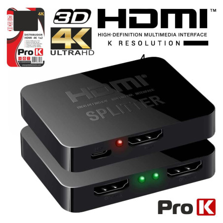 Distribuidor HDMI 1 Entrada 2 Saídas 4K