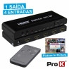 Distribuidor Comutador HDMI 4 Entradas 1 Saída Pip