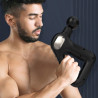 Pistola de Massagem Muscular 8 Cabeças 12 Níveis LCD Touch Preto