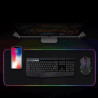 Tapete Gaming PowerGaming X10 RGB USB com Carregador 10W 80x30cm Preto