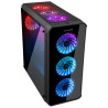 Nox Hummer TGX Rainbow RGB 3.0 USB Vidro temperado LED Preto