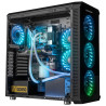 Nox Hummer TGX Rainbow RGB 3.0 USB Vidro temperado LED Preto