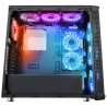 Nox Hummer TGX Rainbow RGB 3.0 USB Vidro temperado LED Preto