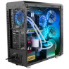 Nox Hummer TGX Rainbow RGB 3.0 USB Vidro temperado LED Preto