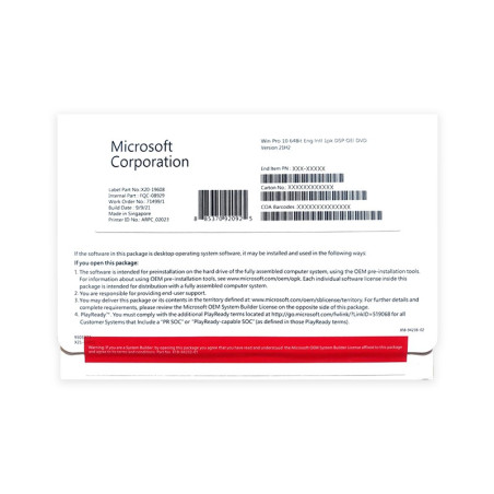 Microsoft Windows 10 Pro - Inclui Licença COA E DVD Em Envelope Selado